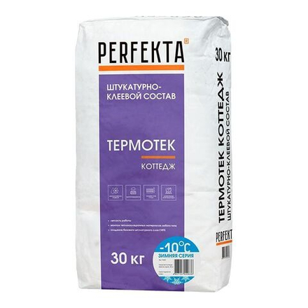 Perfekta - Штукатурно-клеевой состав Термотек Коттедж Зимняя серия, 30 кг