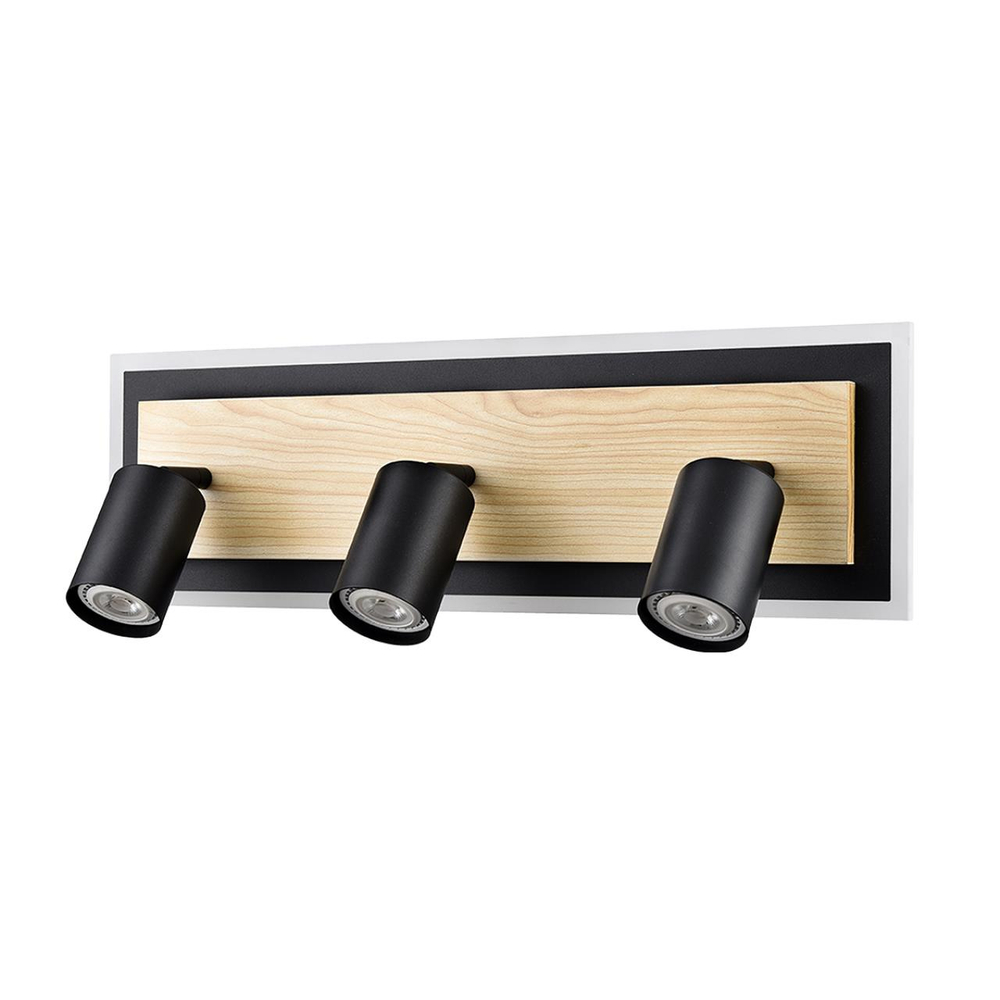 8025/20WL LEDIO LN24 000 черный/дерево, металл/МДФ Настенный светильник GU10 LED 3*10W + LED 20W 4000K 220V PINE
