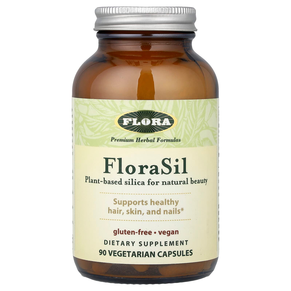 Flora, FloraSil, 90 вегетарианских капсул (9 мг в 1 капсуле)