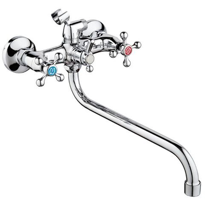 Смеситель для ванны, РМС, с кран-буксой, хром, SL71-143