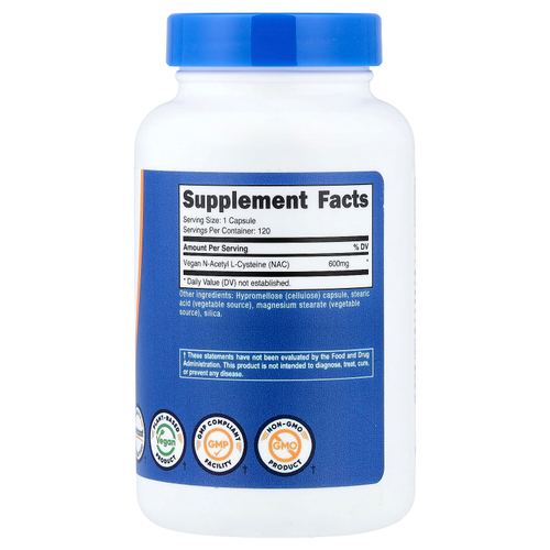 Nutricost, NAC, 600 мг, 120 капсул