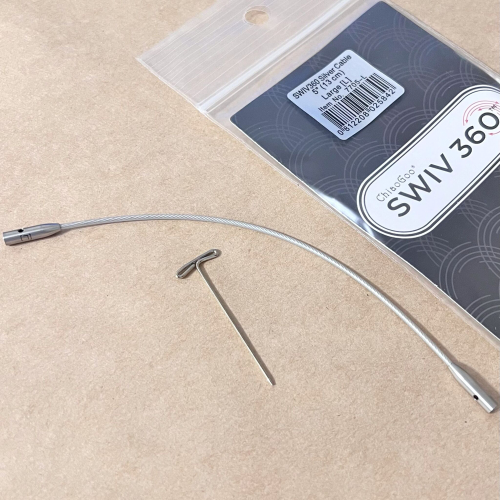 ChiaoGoo, Леска SWIV360, 125 см Large для съемных спиц размера L (готовая длина спиц 150см)