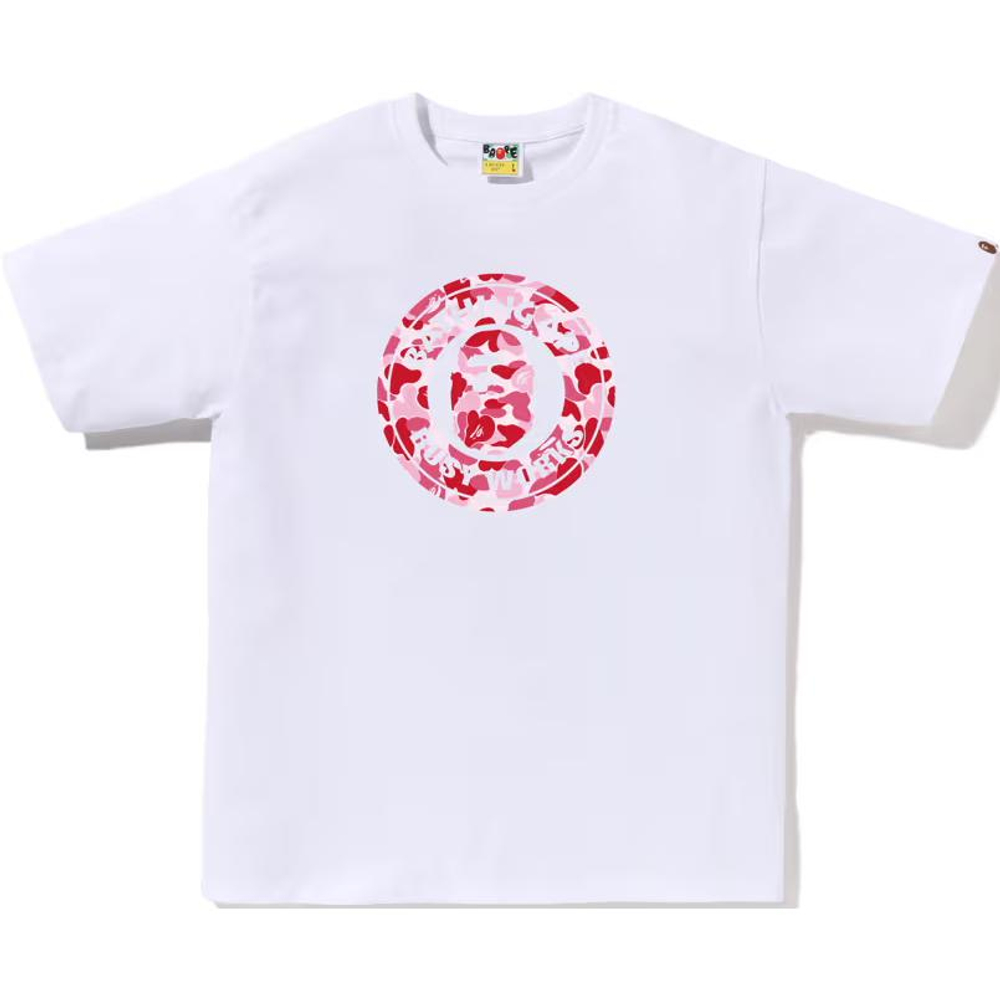 A Bathing Ape Bathing Ape Camouflage Graphic Футболка белый розовый