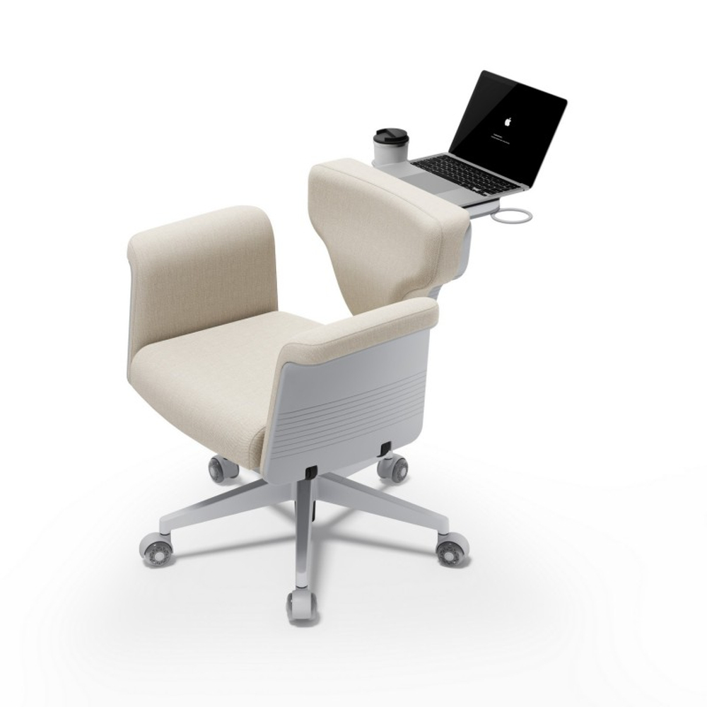 Кресло-трансформер FoxGear STUDIO Fabric, светло-серый (FG-STUDIO-F-OW)