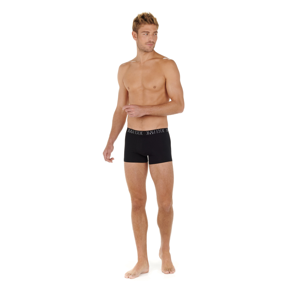 Мужские трусы боксеры набор из 2-х штук (черные, черные с принтом) HOM JOAN #2 Boxer Briefs HO1 2p 402662_40D042