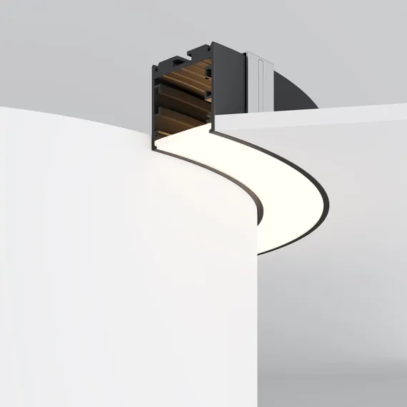 Радиусный профиль 35x35 D320мм 1/4 круга черный Led Strip alm-3535r-b-d-90°-0.3m