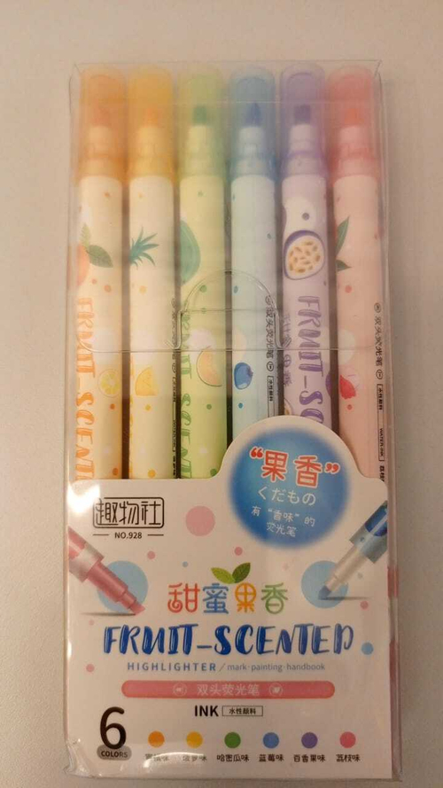 Набор текстовыделителей "Fruit Scented", 6 шт