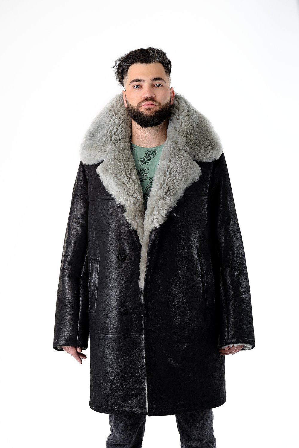 мужской тулуп из овчины