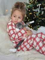 Пижама с воротником Mjölk Клетка