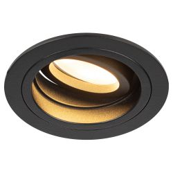 Встраиваемый светильник алюминиевый ЭРА KL84 BK MR16/GU5.3 черный