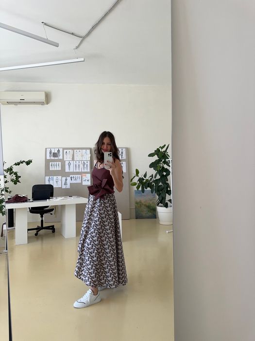 ЮБКА ДЖЕМИ БОРДОВЫЙ ПРИНТ