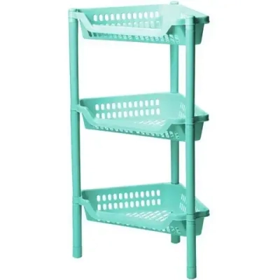 Полка угловая ЕВРО на колесах (3 секции) Фисташковый 0,57,38х0,27м (комплект 6 шт)