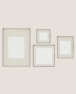 Zara Home Фоторамка из стекла, цвет чёрный, 25 см · 4369/045