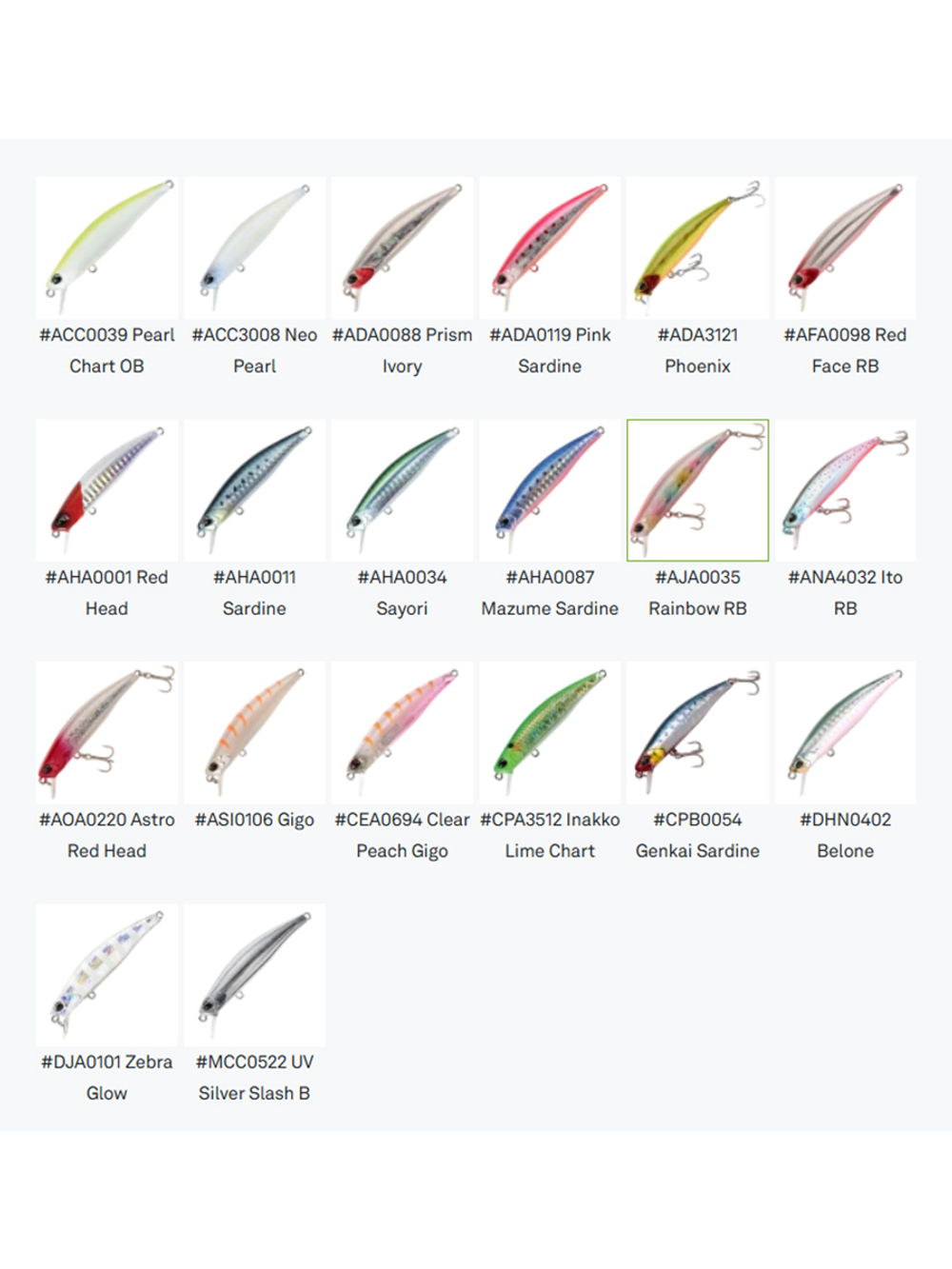Воблер DUO Tide Minnow Sprint 75 S, CPA3512 Inakko Lime Chart