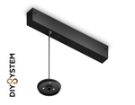 Крепеж трековый подвесной для корпуса DIY D60mm A2652 BK черный 240*42*25 H1500