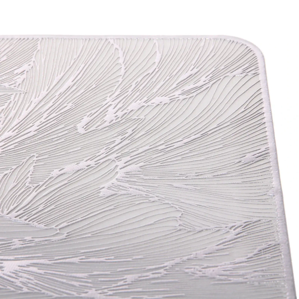 Салфетка на стол 30*45 см «Листья» серебро