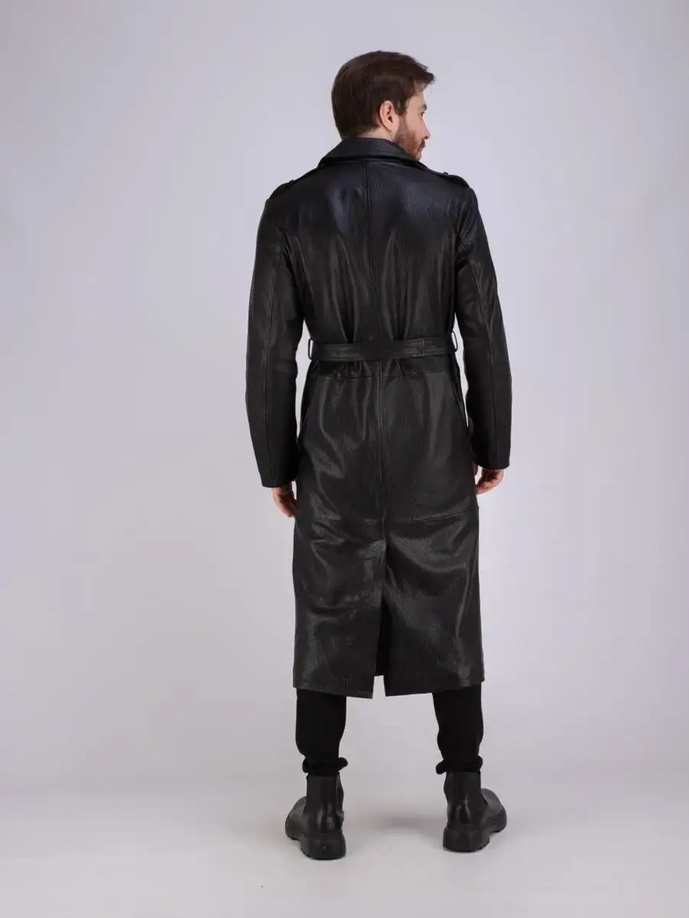 Плащ кожаный из натуральной кожи Турция