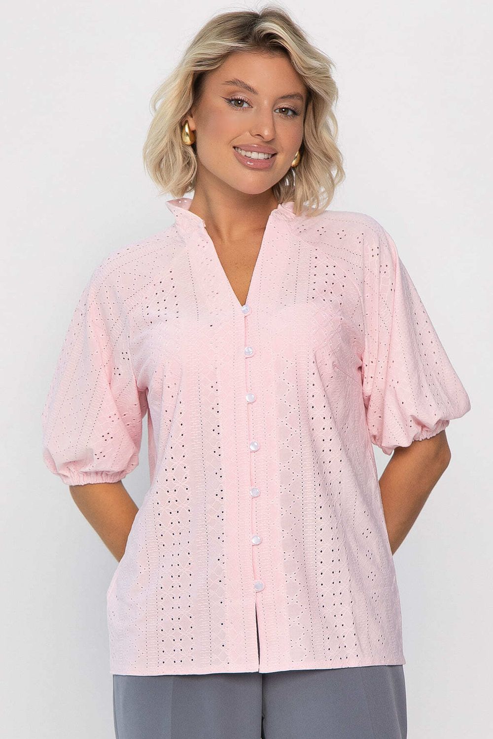 Блуза Люция (розовый пломбир) Б14181-45М LT Collection