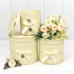 Коробка 18х17 см Набор 3 шт "Flowers For You" (Бежевый)