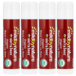 Mild By Nature, Sierra Bees™, органические бальзамы для губ, черешня, упаковка из 4 шт. по 4,25 г (0,15 унции)