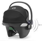 Коляска 3 в 1 Cybex Priam IV Matt Black complete и автокресло Aton B2 i-Size Bay Blue Off White