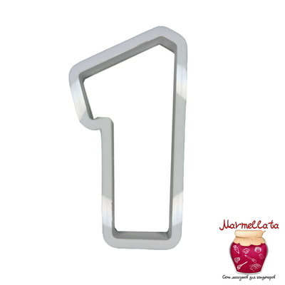 Вырубка пластиковая "Цифра 1" New (10 см)