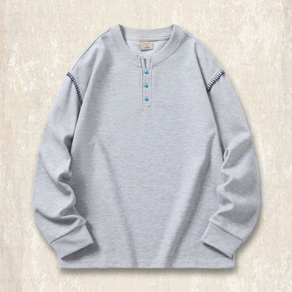 Толстовка с воротником в американском стиле ретро, мужская весенне-осенняя новая модная мужская футболка с длинными рукавами, свободный повседневный топ