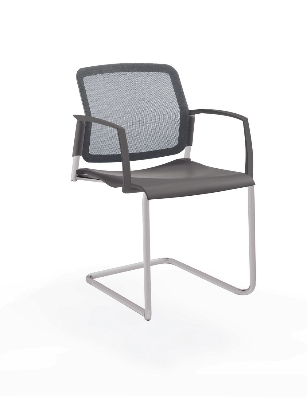 Movie стул на кантилевере со спинкой-сеткой