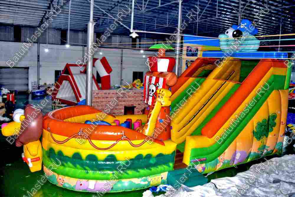 Коммерческий надувной батут "Побег из зоопарка"