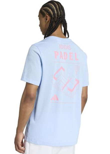 Мужская теннисная футболка Adidas Padel Category Graphic - global blue