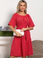 Платье с поясом Дафна (красное) П15524-8М LT Collection