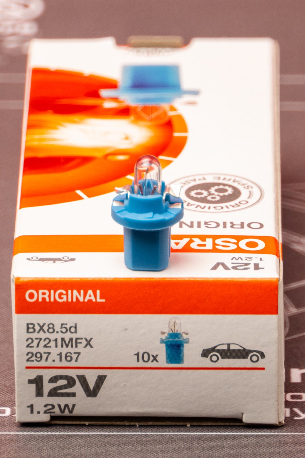 Osram 1.2W 12V Панель приборов - светло-голубой (Закругленный цоколь) (1шт.)