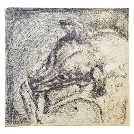 Динес Ю. С. Дружок. Рисунок. Бумага, перо. 1940-е