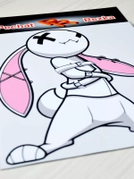 Наклейка - Заяц псих