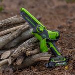 Цепная мини пила аккумуляторная Greenworks GD24CSMNX Арт. 2008707UB, 24V, 15см, бесщеточная, в комплекте АКБ 4 А·ч и ЗУ в сумке