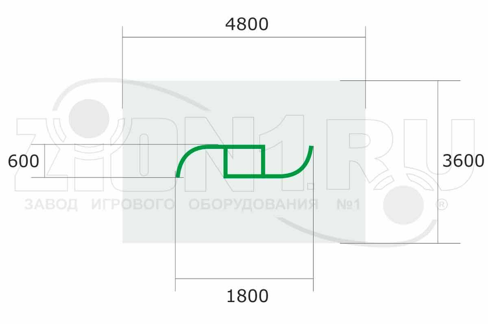 Шведская стенка Завиток СЭ155 для спортивной площадки