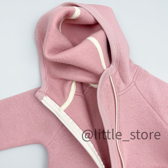 Комбинезон "Simple" из футера с начесом, Темная пудра