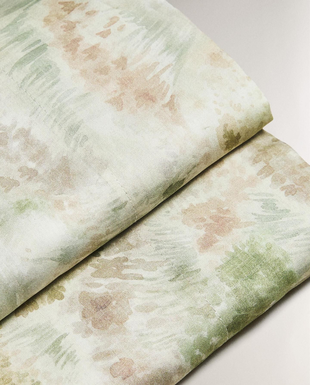Zara Home - Простыня с садовым принтом, зеленый, 290x280 см