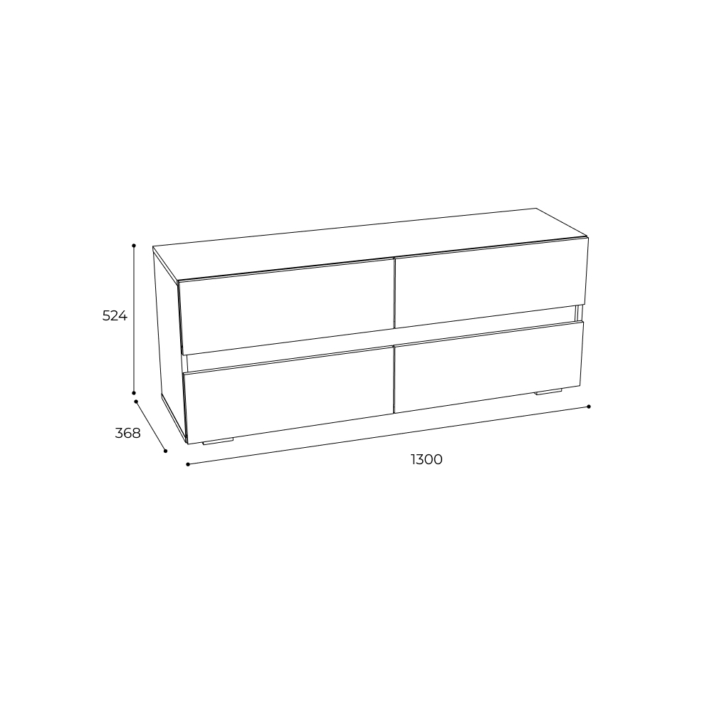 Тумба под ТВ ТБ-07 Мрия, Бетон пайн светлый, графит