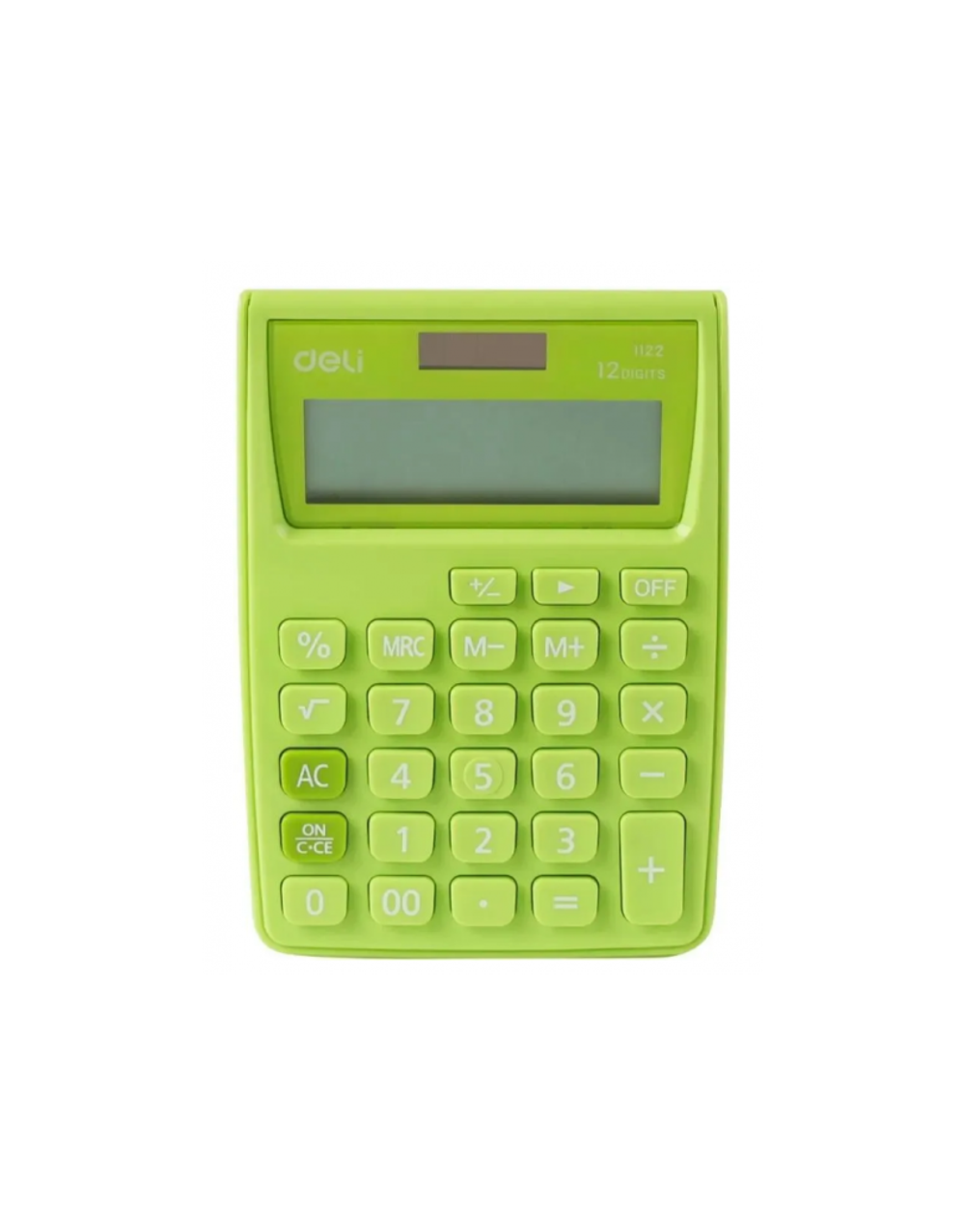 Калькулятор Deli 12 раз. зеленый E1238/GRN (145х104.5х27.4 мм)