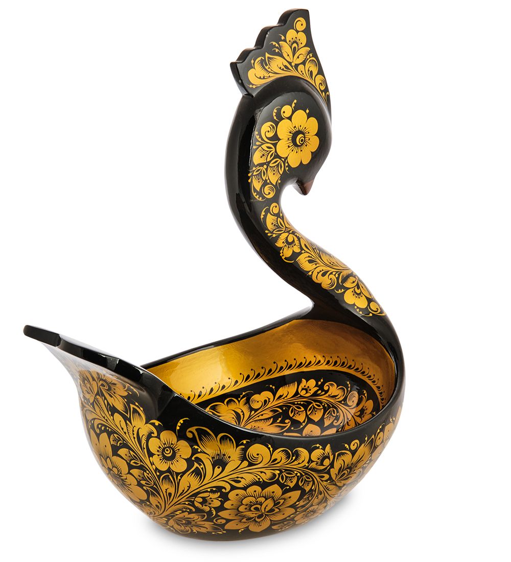 Народные промыслы ХЛ-019 Ковш-лебедь 270*200 (Хохлома)