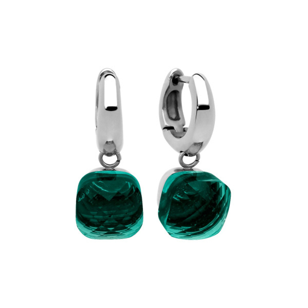 Серьги Qudo Firenze emerald 300093 G/S