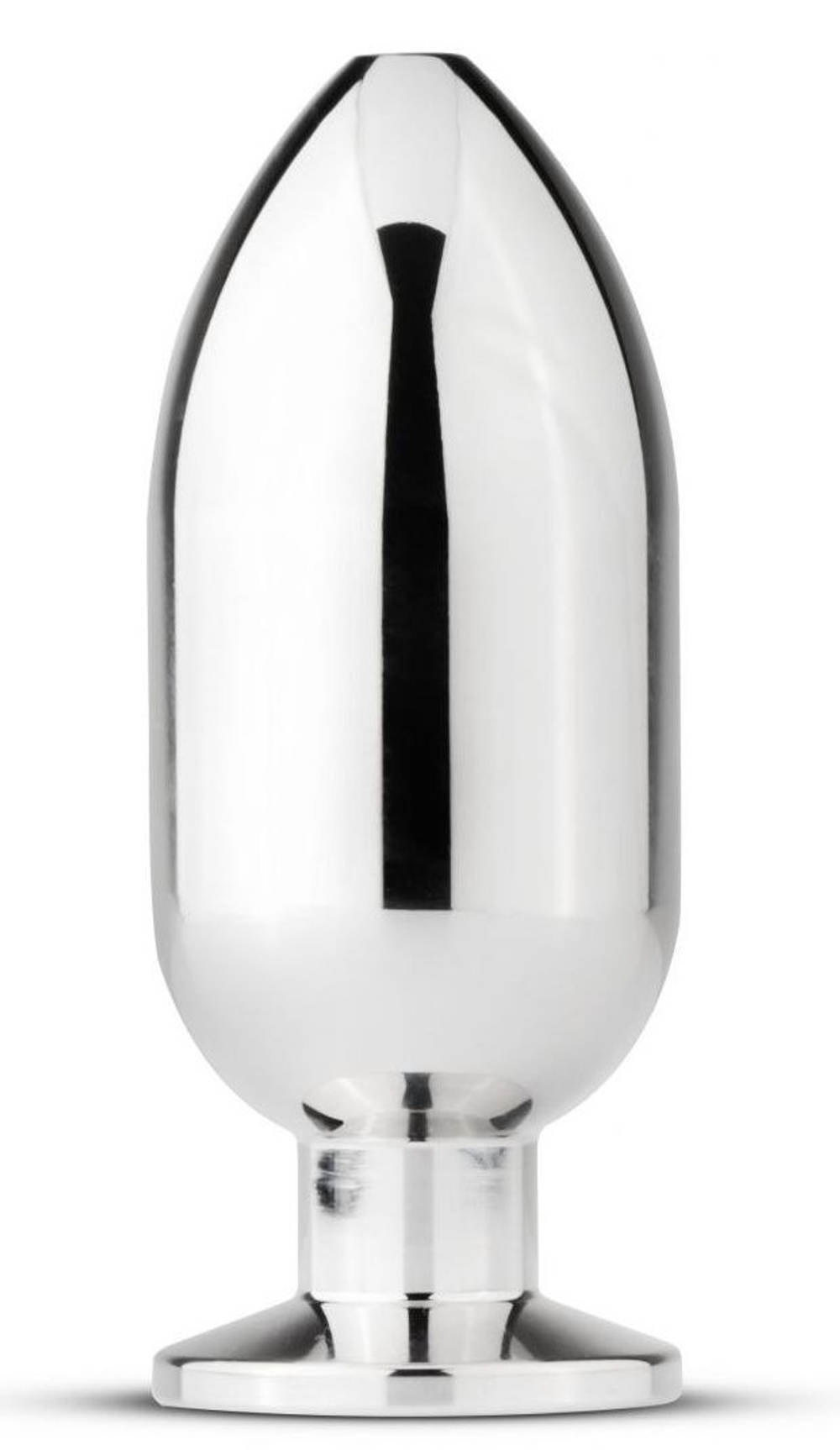 Серебристая анальная пробка Sinner Big Metal Buttplug - 10 см. (Цвет: серебристый)