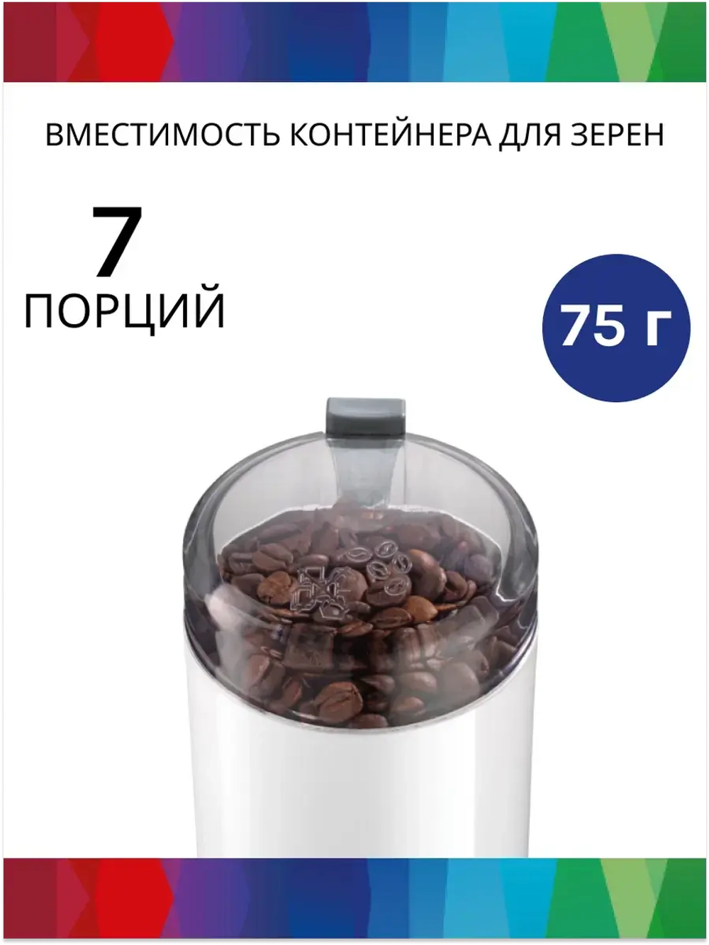 Электрическая кофемолка Bosch TSM6A011W, тип KM13, белая