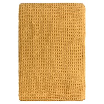 Плед из шерсти цвета охры из коллекции essential, 130х180 см