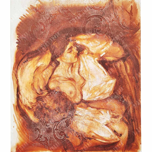 [Ню]Дмитрий Алексеев (1963 г.р.) «Спящая» — картина из серии «В кружевах». Холст, масло.