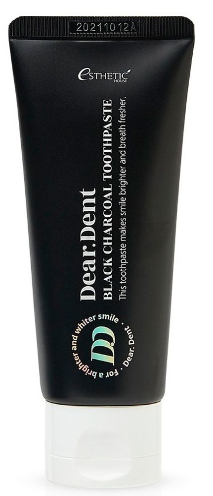 Зубная паста с углем ESTHETIC HOUSE Dear.Dent Black Charcoal Toothpaste 80 гр