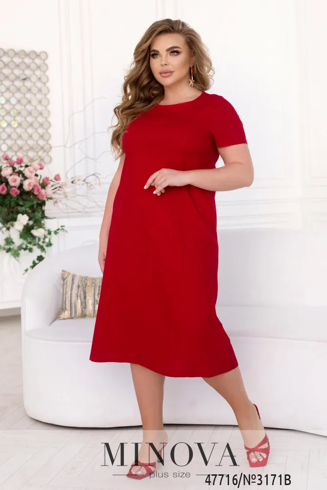 Платье 3171B-красный Minova