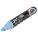 Маркер меловой "POP-ART" ГОЛУБОЙ, 5 мм, сухостираемый, для гладких поверхностей, BRAUBERG, 151533