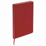 Блокнот А5 (148х218 мм), BRAUBERG "Income", 128 л., гладкий кожзаменитель, клетка, красный, 125209